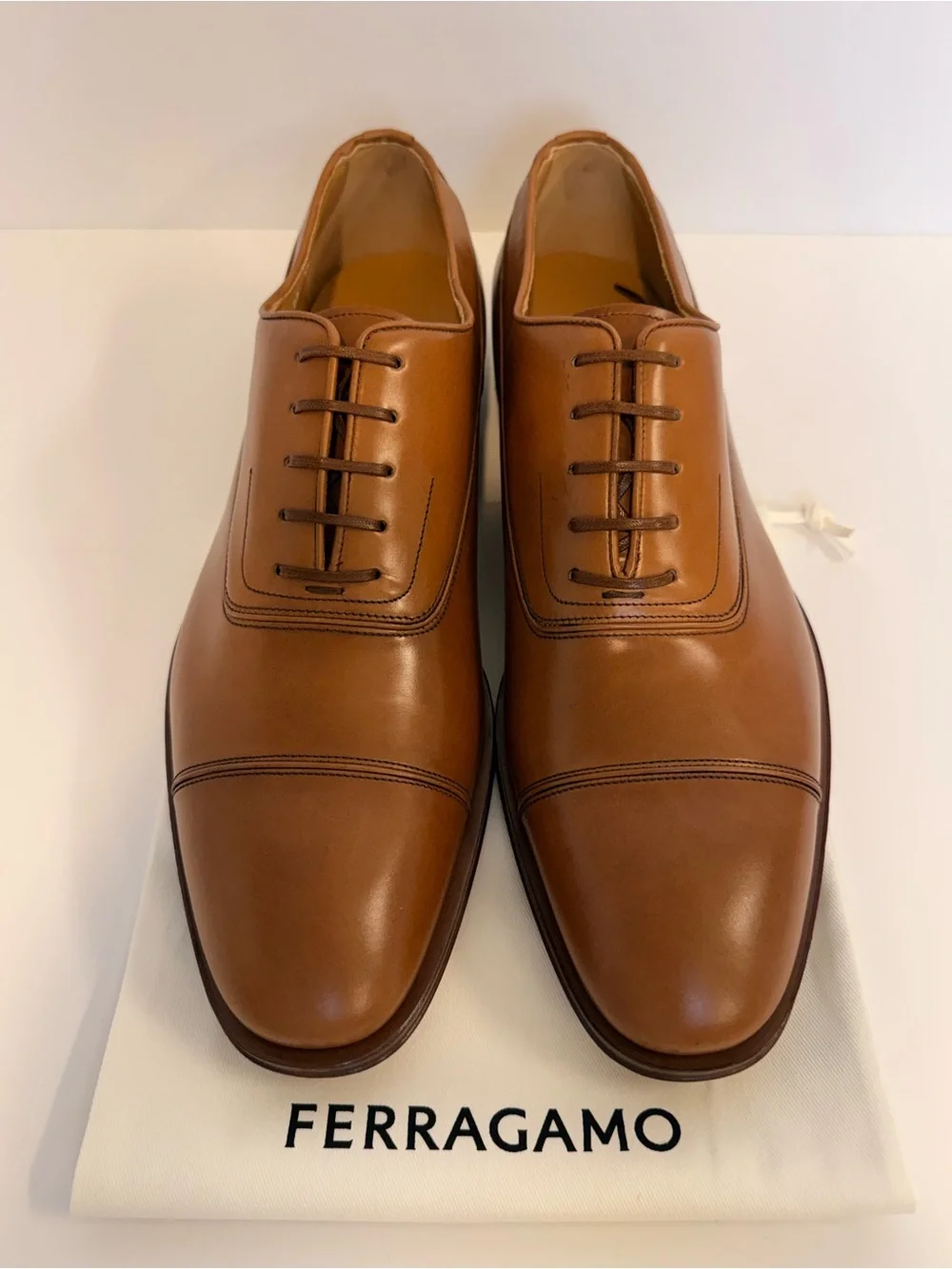Ferragamo Men's Fermin‎ Leather Oxford Shoes Size 10.5 EE